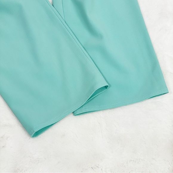 Vince Camuto Flat Front Trousers Straight Leg Pants Seafoam Green 12 - Picture 5 of 10